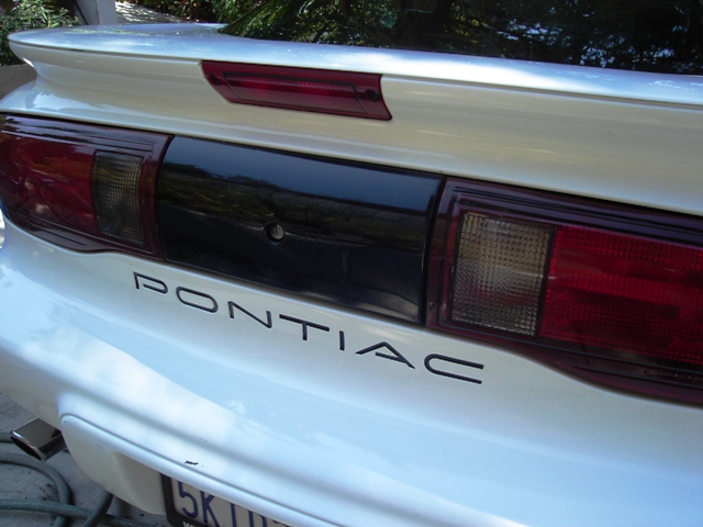 Rear Lettering on Firebird