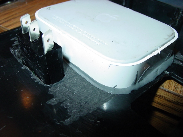 gluing dock to console