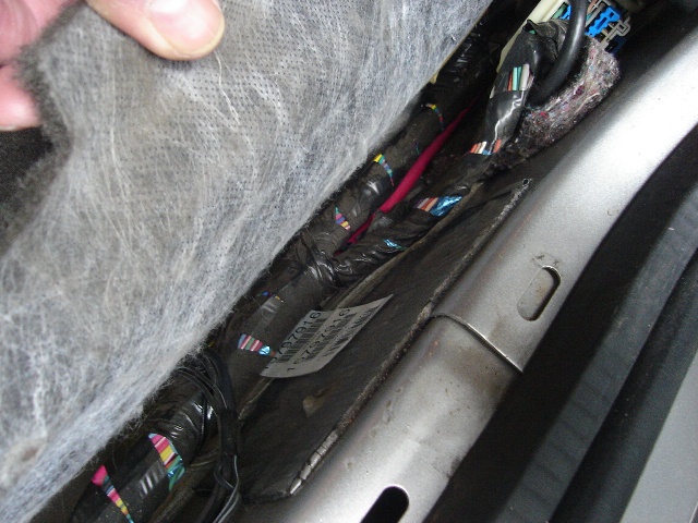 Cable run along rocker