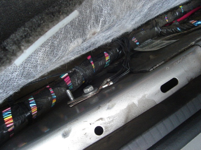 Cable run along rocker 