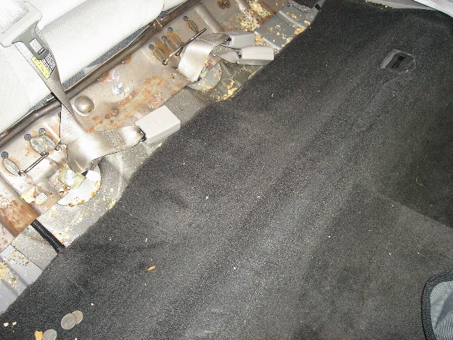Seat cushion removed