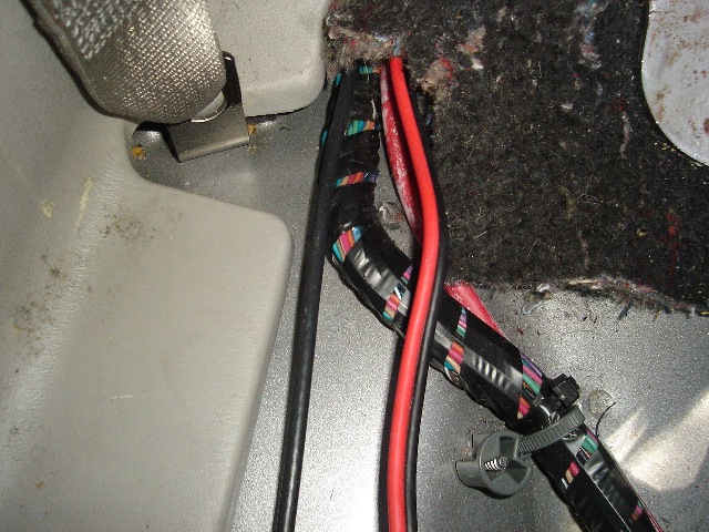 Under the back seat