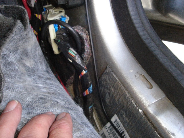 Control wire up behind fuse panel