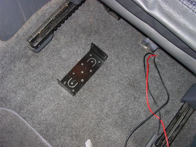 Test fit radio bracket on floor