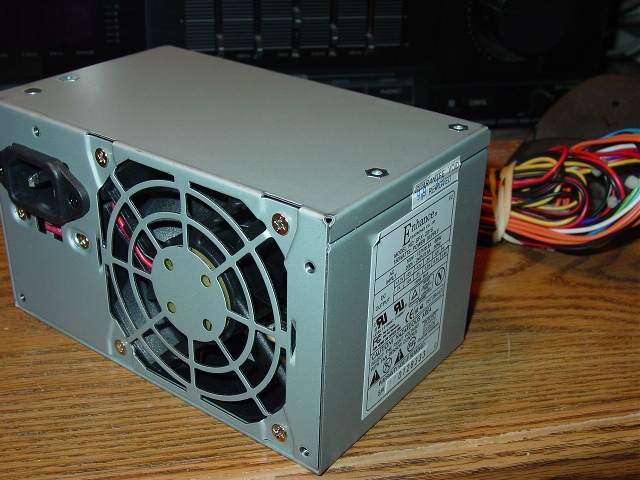 The power supply from the $15 case