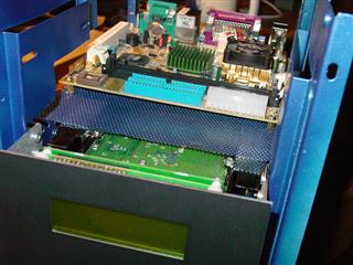 Motherboard installed.