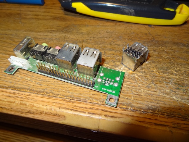 One pair of USB2 ports removed